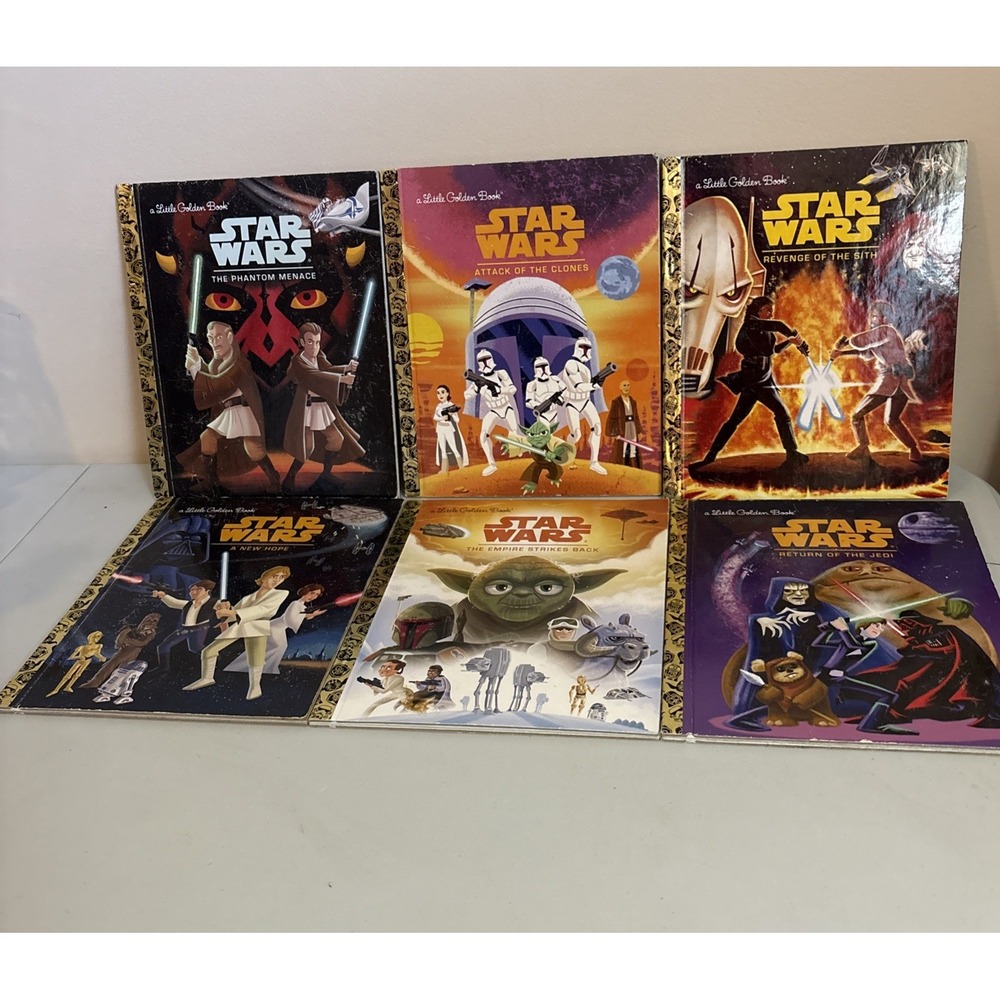 Lot of 6 Disney Little Golden Book Star Wars Hardcover Books The Original Saga